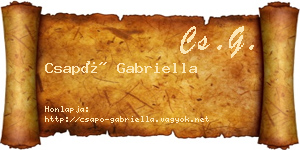 Csapó Gabriella névjegykártya