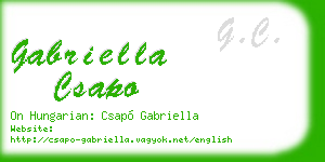gabriella csapo business card